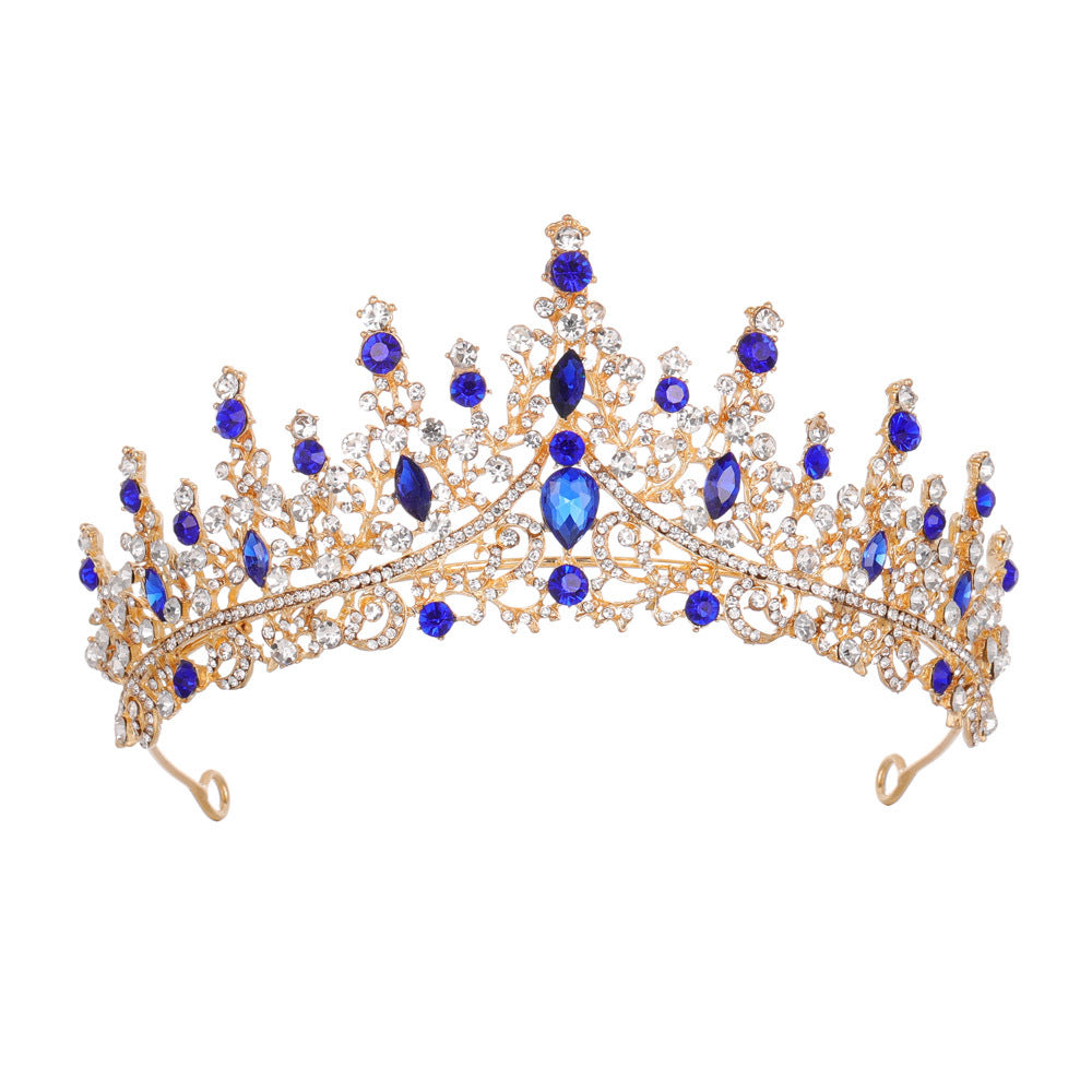 Ladies Rhinestone Tiara with Sparkling Gemstones Bowlift