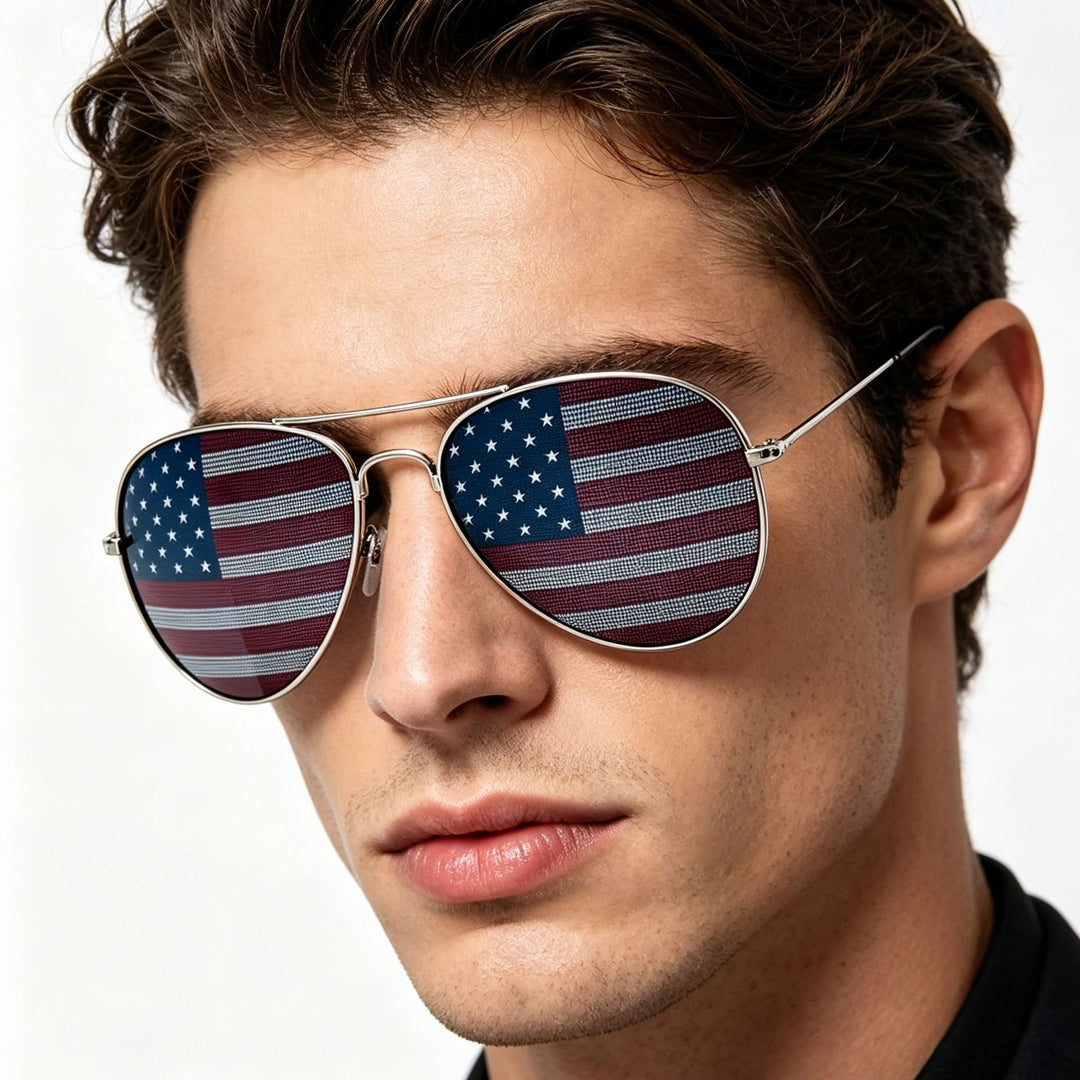 Patriotic Aviator Sunglasses Bowlift