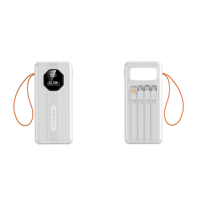 Portable power bank with integrated charging cables and intelligent fast charging function Bowlift