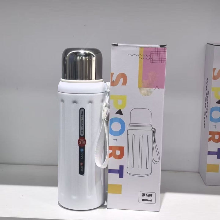 Unisex Thermal Insulated Bottle with Practical Carrying Handle Bowlift