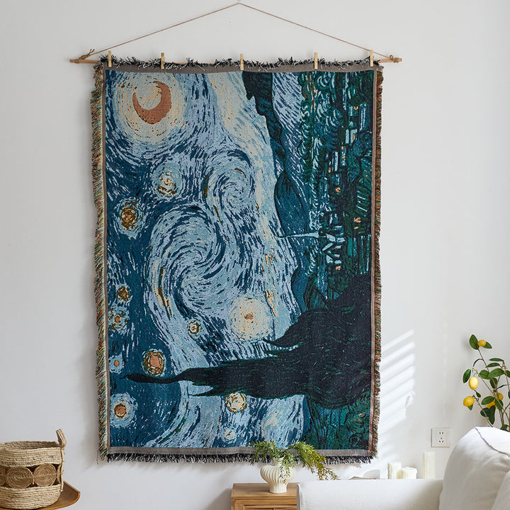 Artistic Woven Tapestry Throw