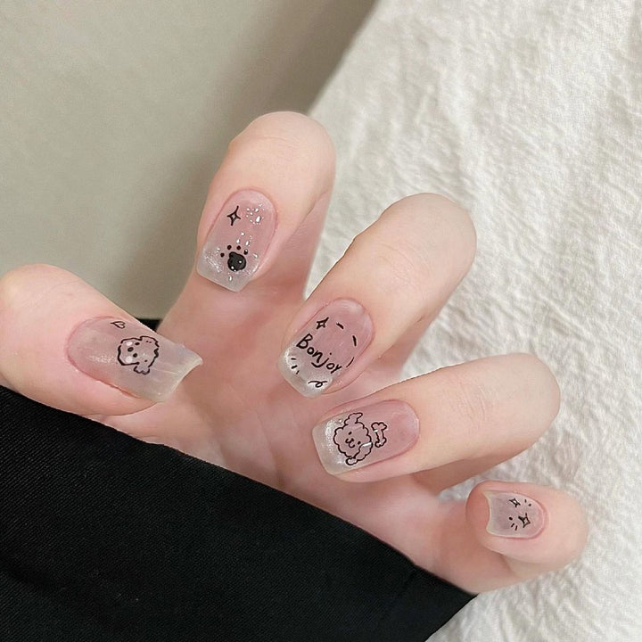 Decorative Character Press-On Nails Bowlift