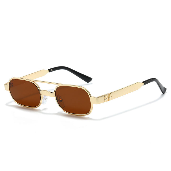 Fashion-Forward Retro Oval Frame Sunglasses Bowlift