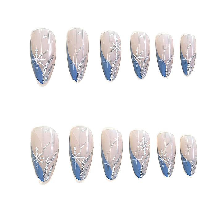 Artistic Floral Design Press-On Nails Bowlift