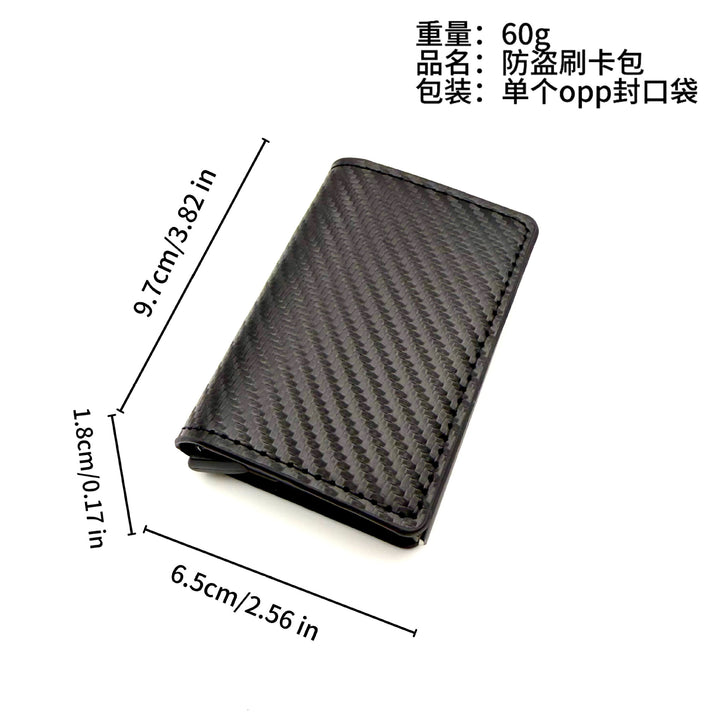 Slim RFID-Blocking Automatic Card Eject Leather Wallet Bowlift
