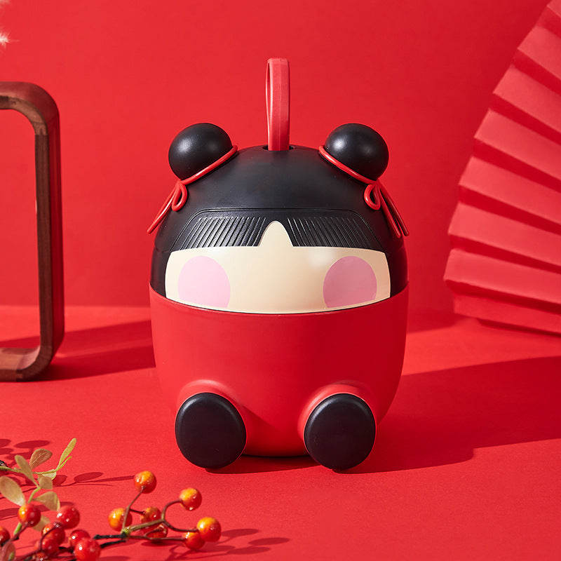 Cute Cartoon-Themed Trash Can Bowlift