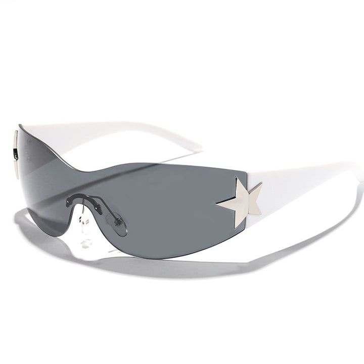 Women's futuristic design sunglasses with unique accents Bowlift