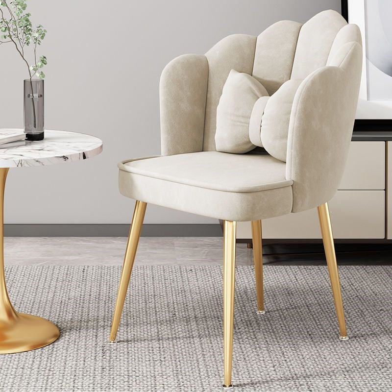 Modern Accent Chair with Gold Legs Bowlift