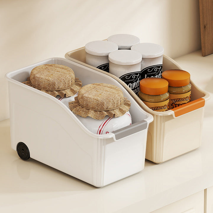 Unisex practical storage box with wheels Bowlift