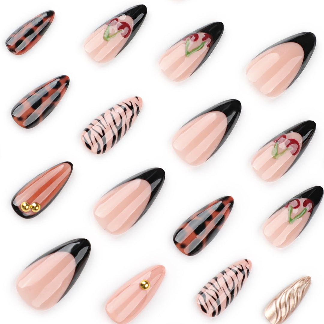 Artful stiletto nails with creative patterns Bowlift