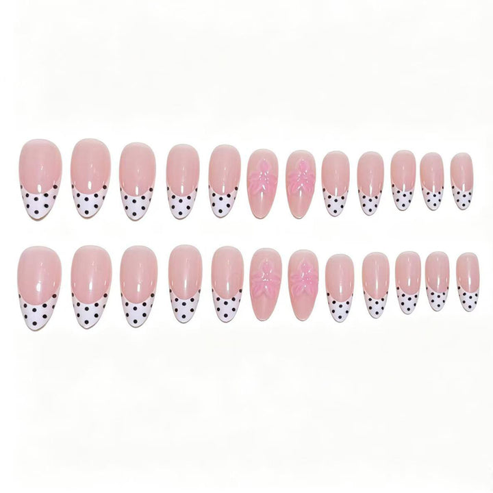 Elegant Floral Design Press-On Nail Tips Bowlift