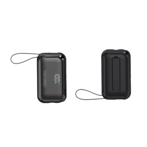 Portable power bank with integrated charging cable and LED charging status display Bowlift