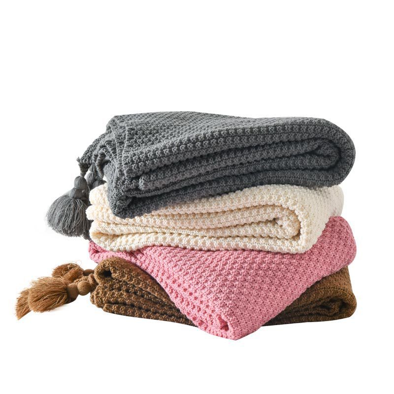 Ladies Elegant Waffle Structure Blanket Bowlift