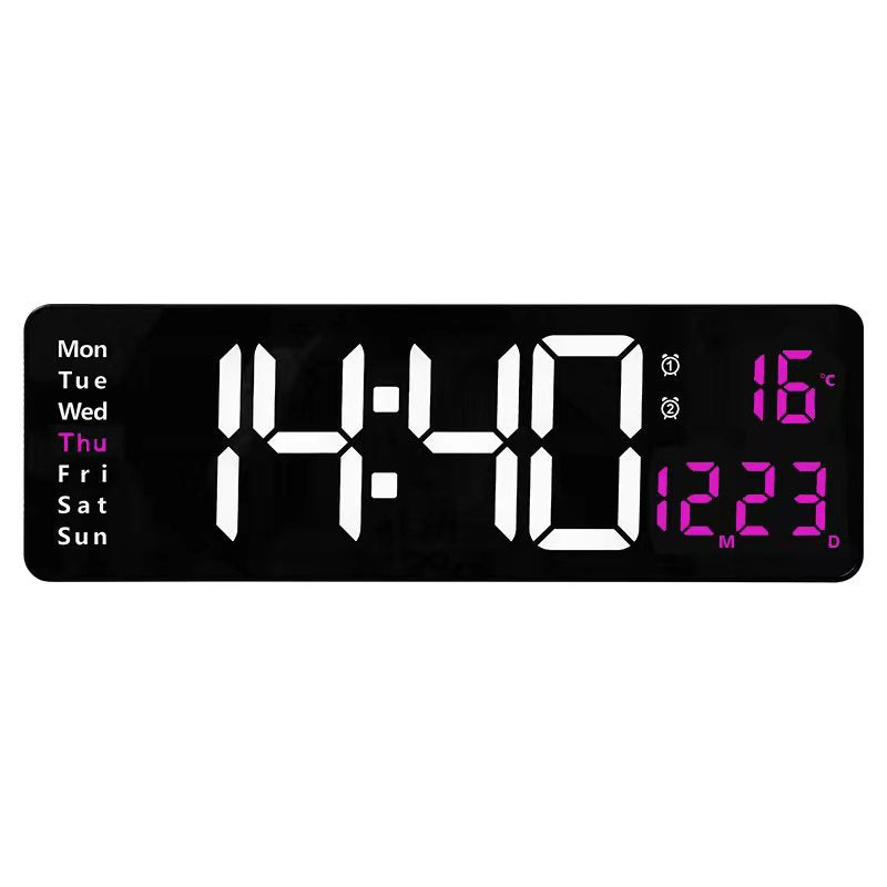 Digital wall clock with multifunctional LED display Bowlift