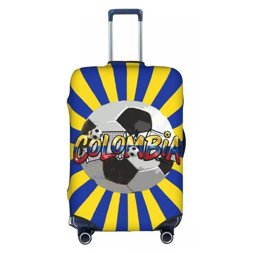 Unisex nan elastic luggage cover with football argyle pattern, tear-resistant stretch cover for trolley with handle and wheel openings Bowlift