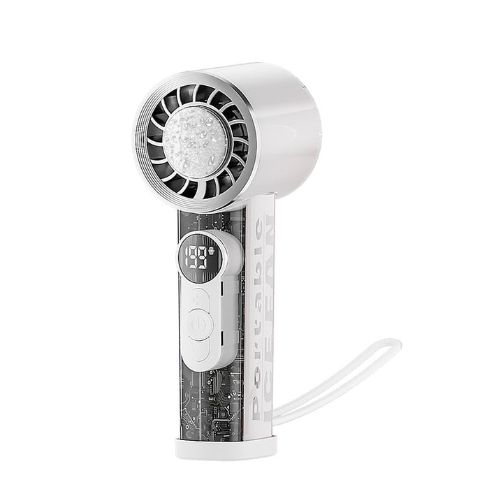 Women's Portable Digital Fan with Temperature Controlled Display Bowlift