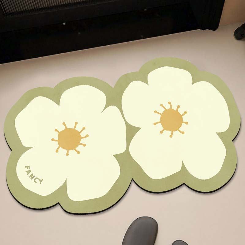 Floral Patterned Bath Mat