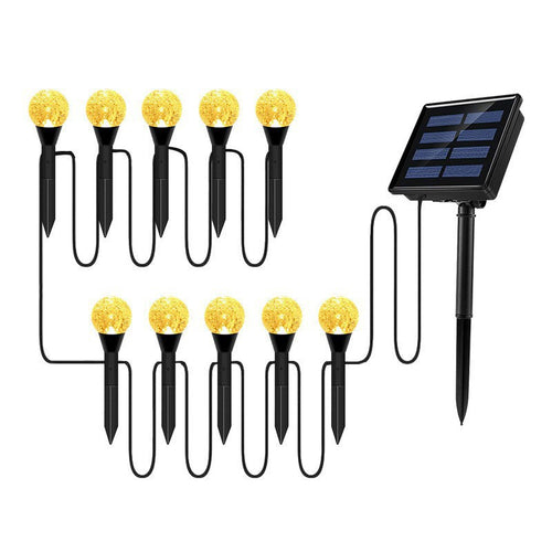 Crescent Moon Solar Garden Stake Lights Bowlift