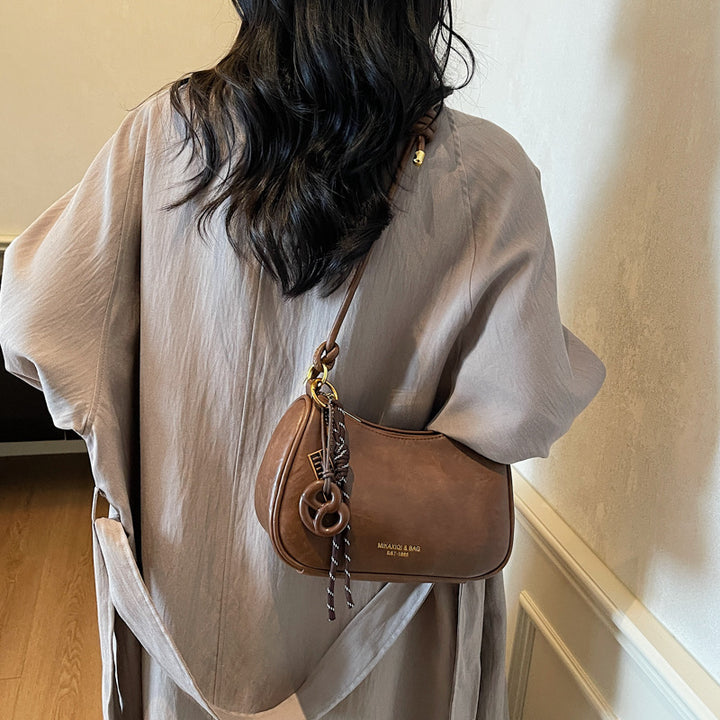 Fashionable Leather Shoulder Bag Bowlift