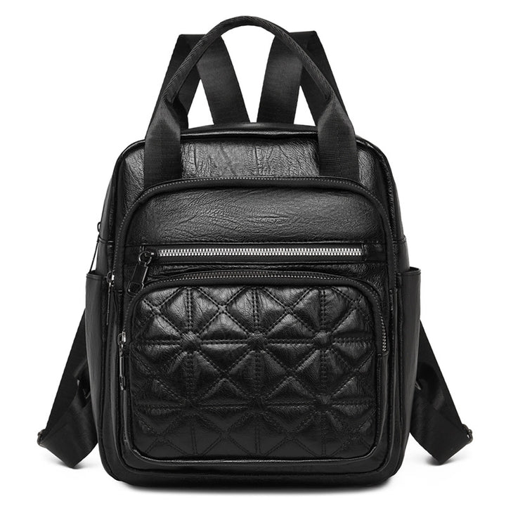 Quilted Leather Multi-Functional Backpack