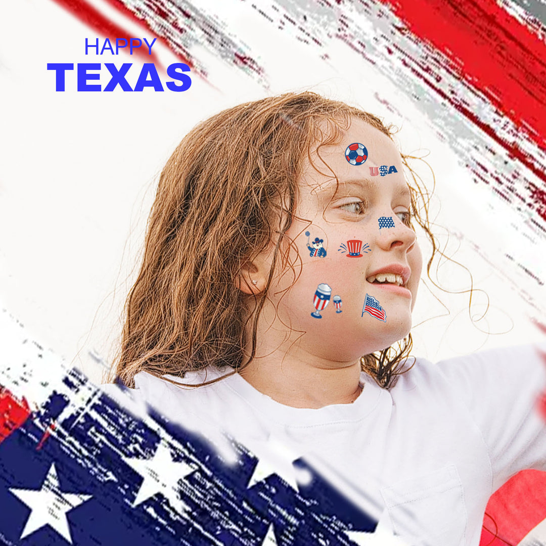 Unisex patriotic sticker set for party decoration and crafts with American motifs Bowlift