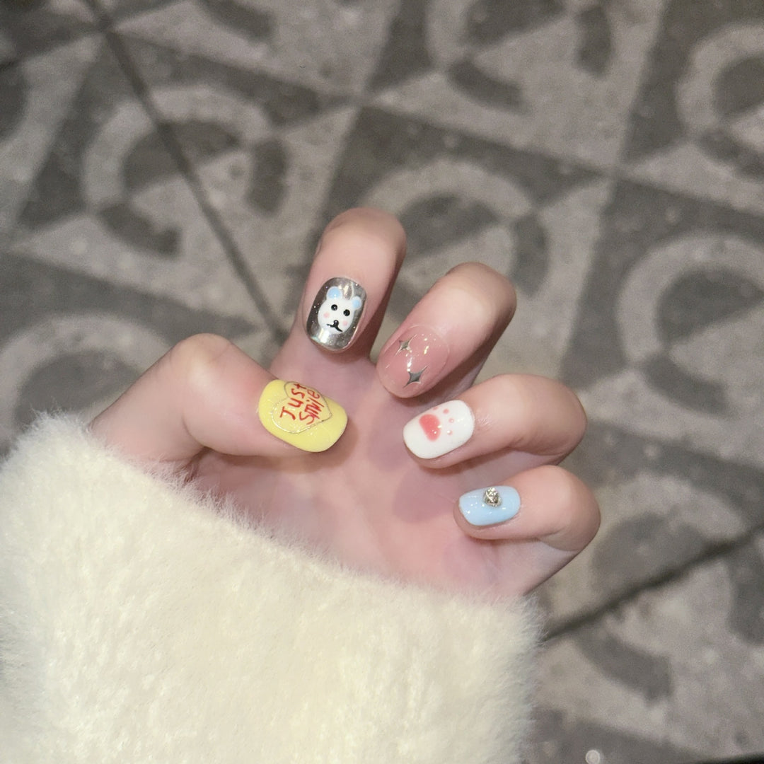 Cute Animal Design Nail Art Set Bowlift