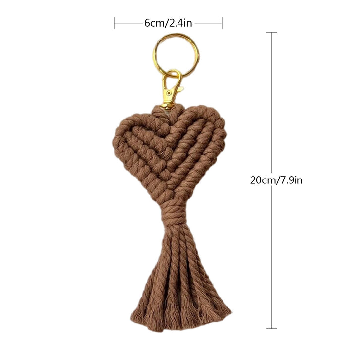 Macrame Heart Keychain Holder Bowlift