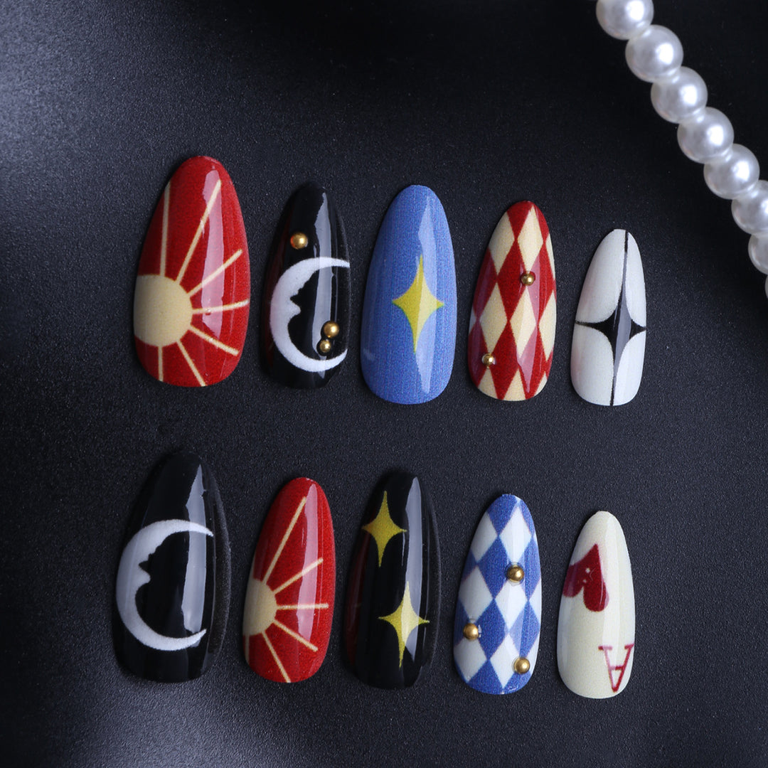Artificial nails with Creative Design Bowlift