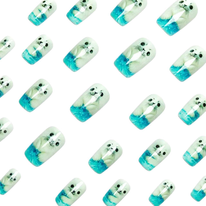 3D Seal-Themed Nail Art Bowlift