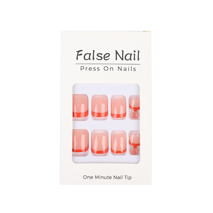 Artificial nails with elegant French design Bowlift