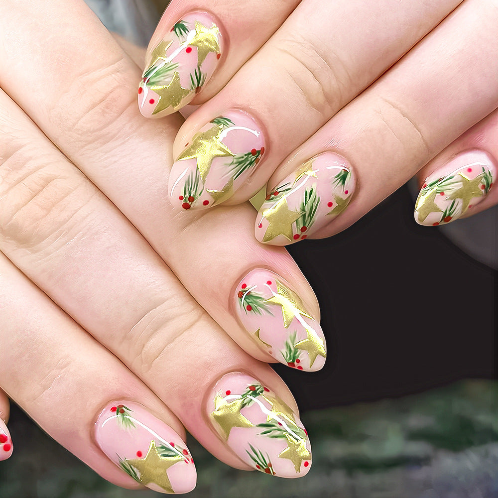 Festive Holiday-Themed Nail Art Design Bowlift