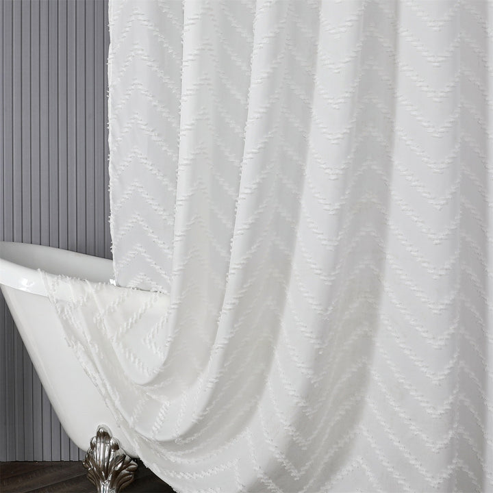 Textured Design Window Curtain Bowlift