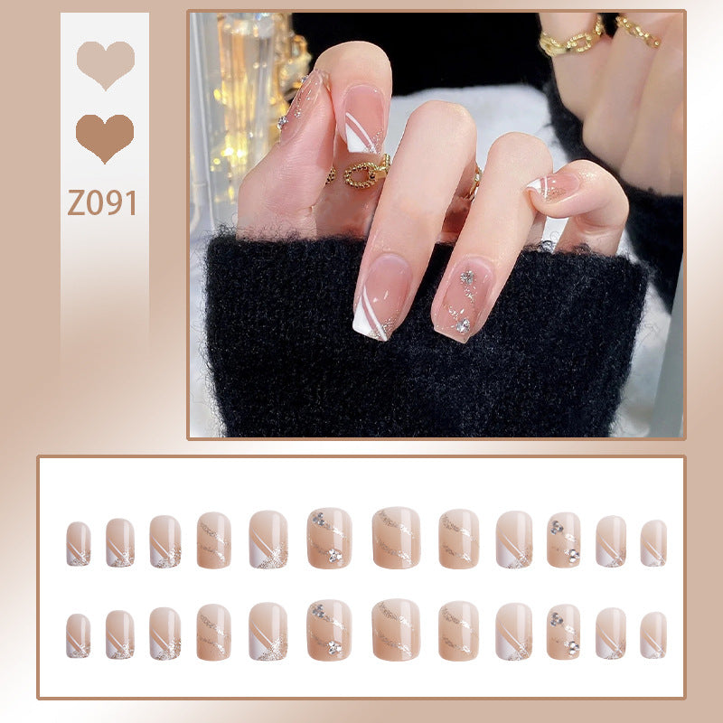 Stylish glitter decorated artificial nails Bowlift