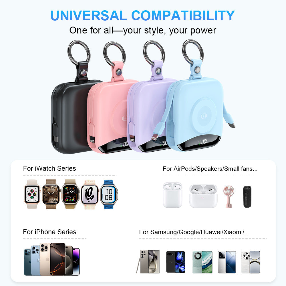 Portable Wireless Power Bank with Integrated LED Display Bowlift