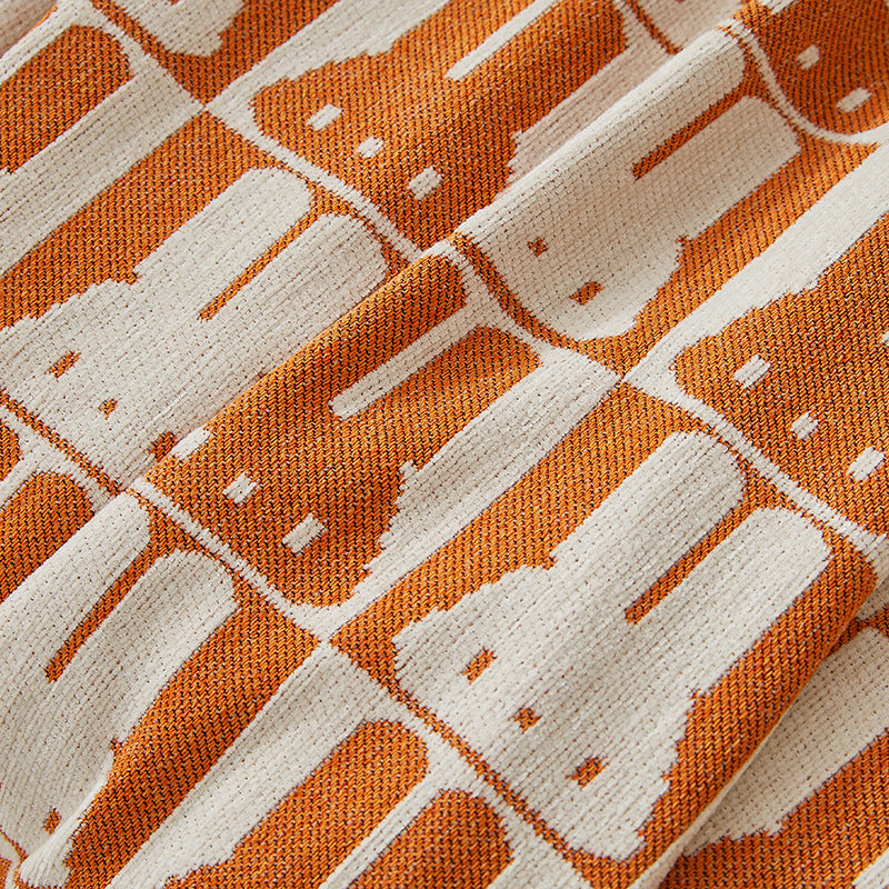 Cozy Rabbit Patterned Sofa Throw Blanket
