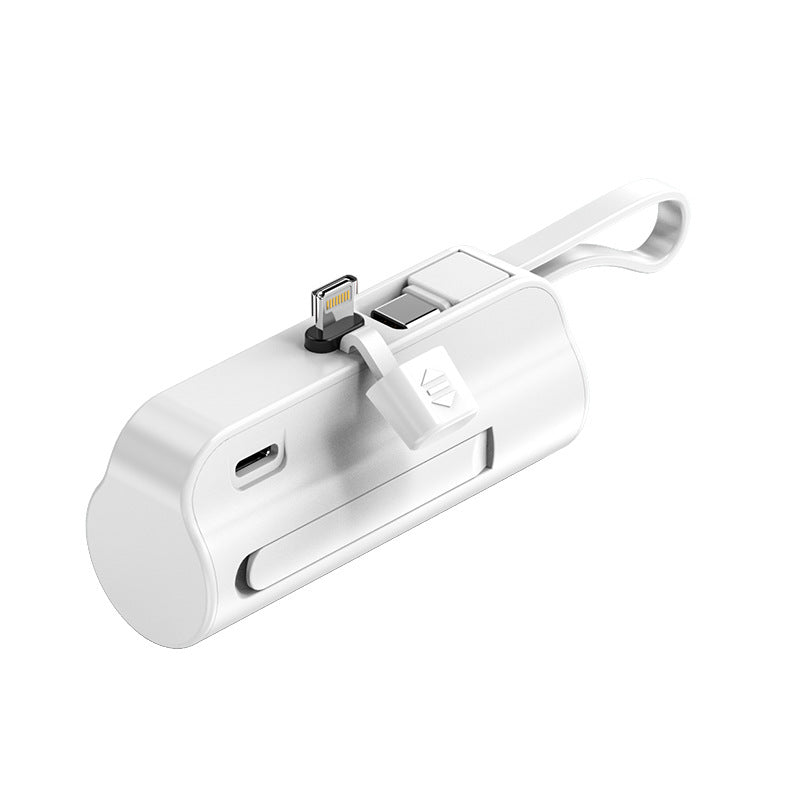 Portable power bank with integrated cable Bowlift