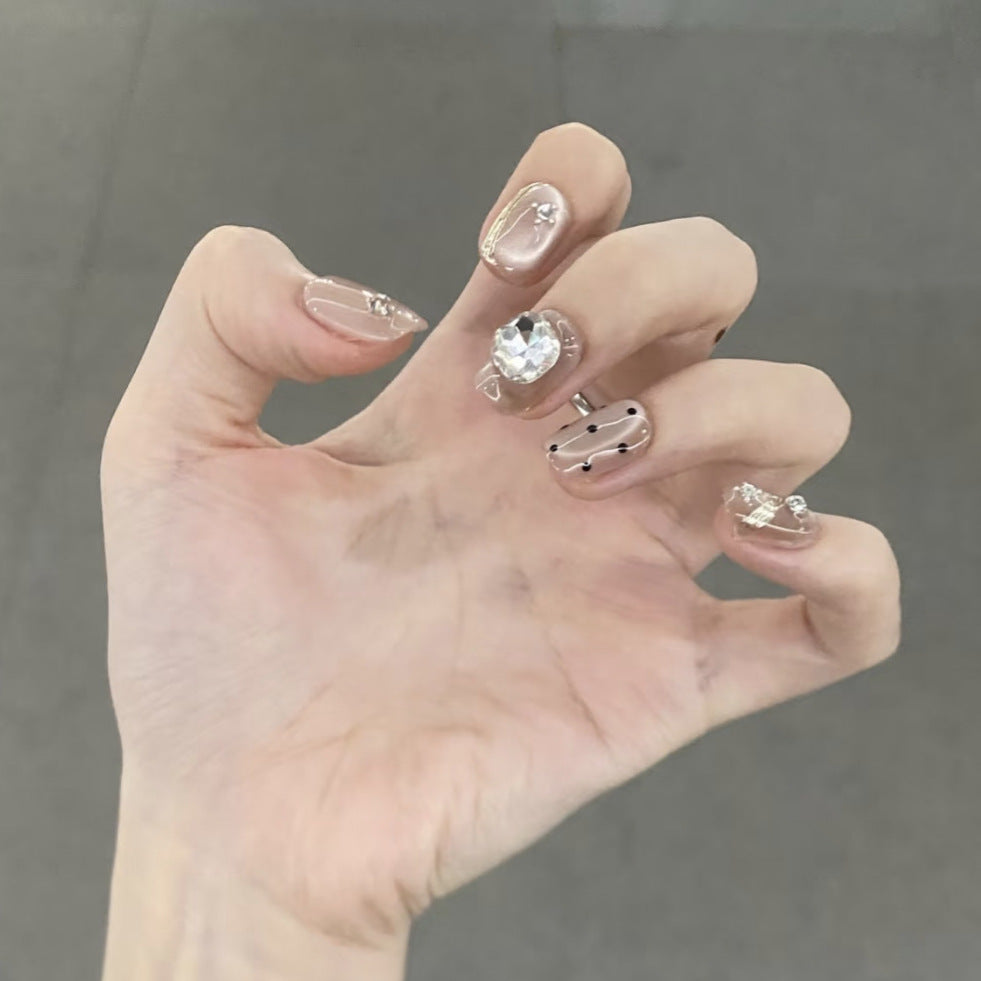 Premium Decorative Press-On Nail Set Bowlift