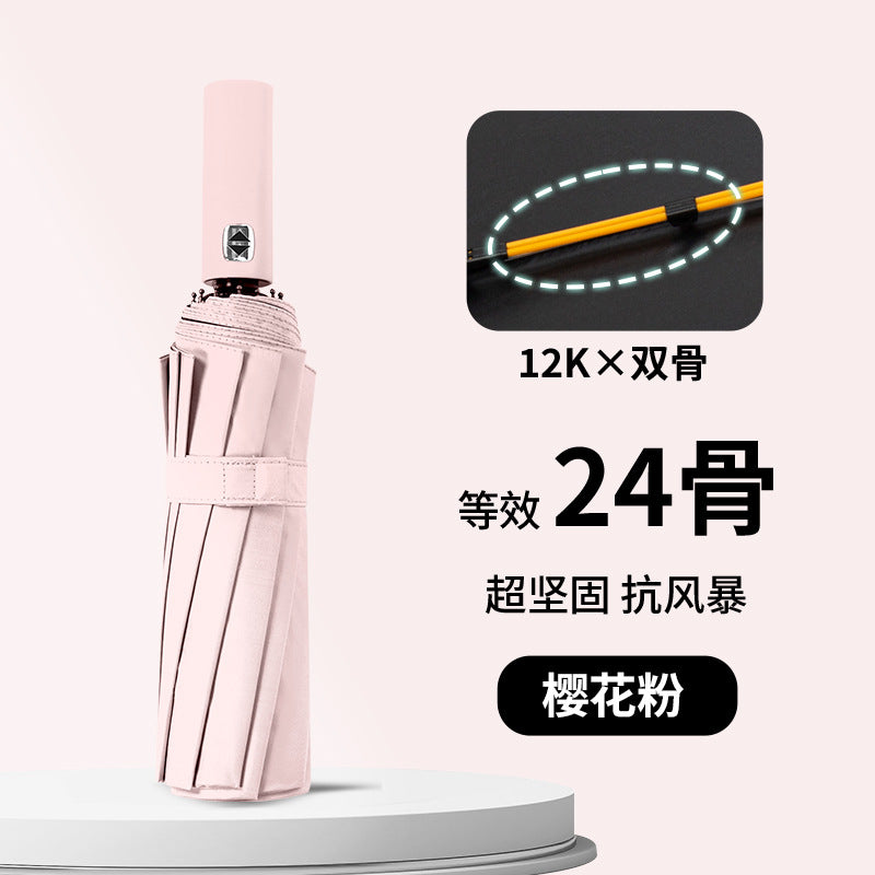 Ladies wind and rain protection umbrella with advanced double structure design Bowlift