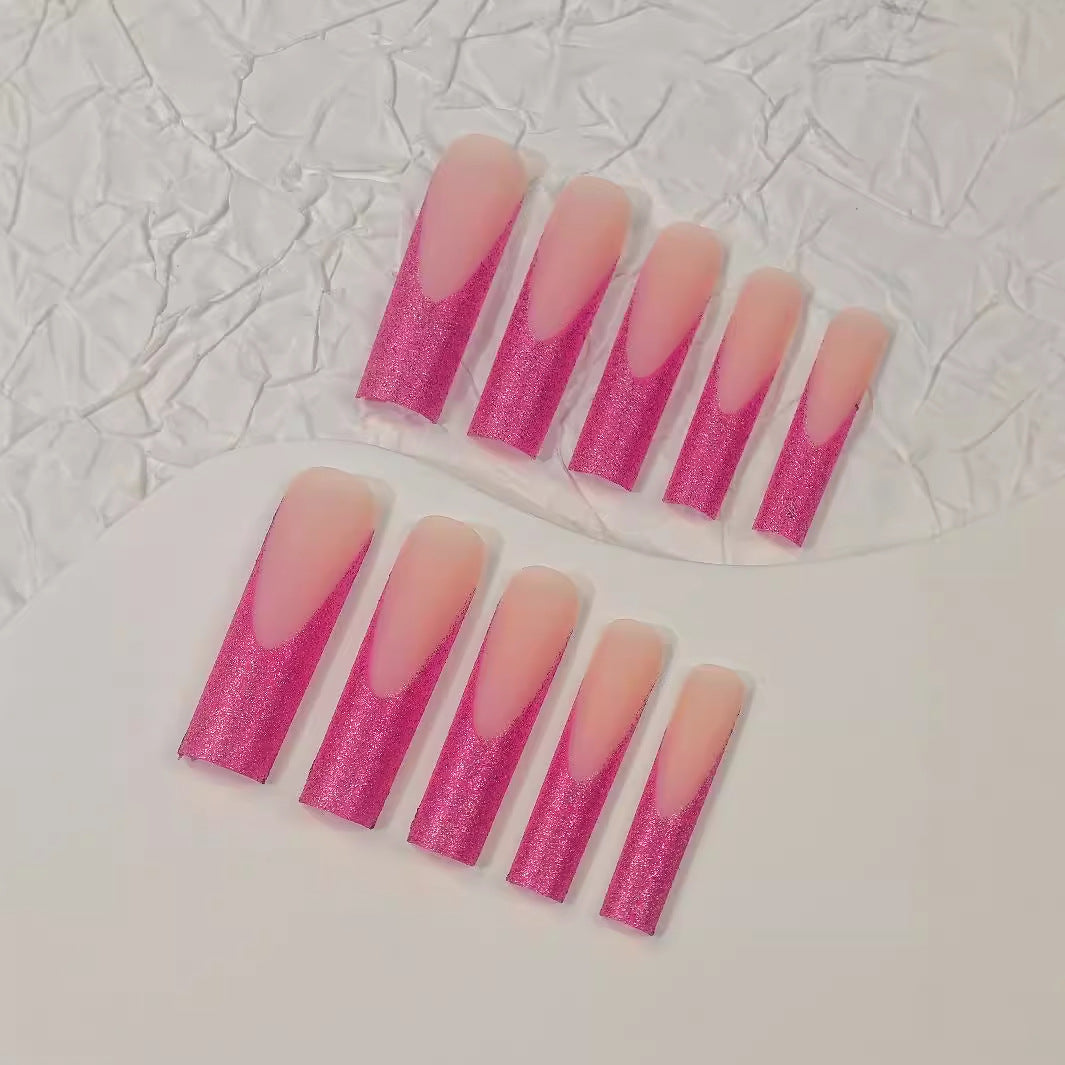 Glitter Stiletto Press-On Nails Bowlift