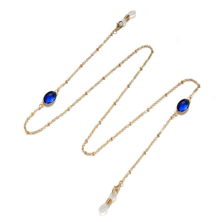 Chic Gemstone-Accented Eyewear Chain Bowlift