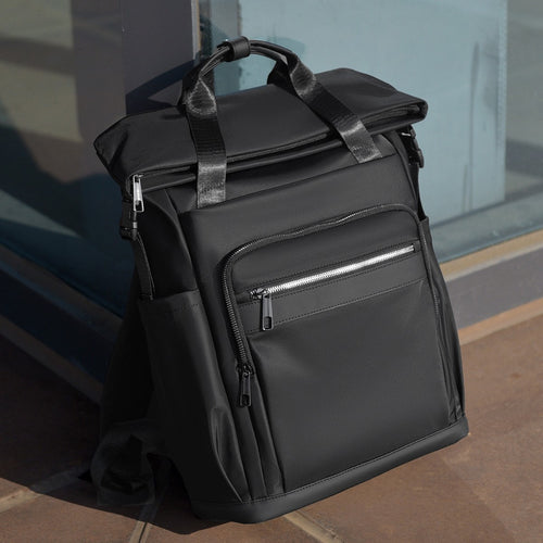 High-Capacity Waterproof Roll-Top Backpack Bowlift