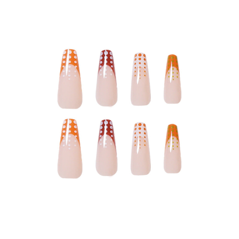 Artful Nail Extensions with Innovative Dot Design Bowlift