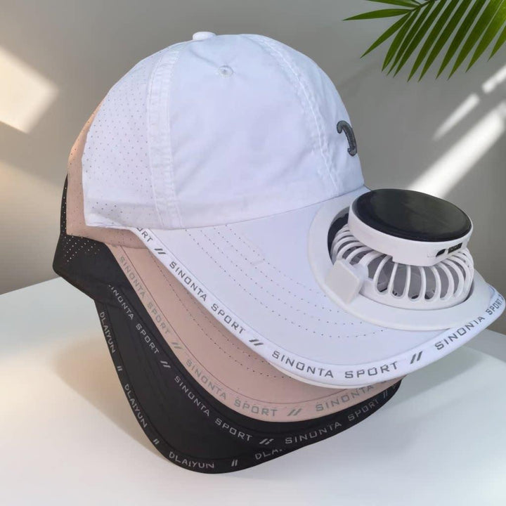 Multifunctional Basketball Cap with Removable Solar Fan and Adjustable Brim Bowlift
