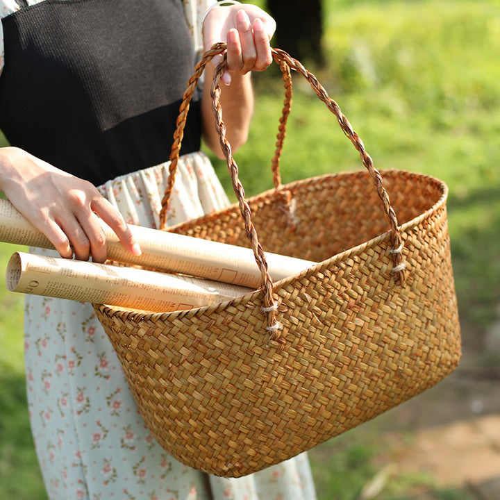 Handcrafted Woven Storage Tote Bowlift