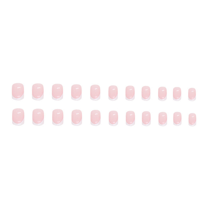 Elegant French Tip Acrylic Nail Set Bowlift