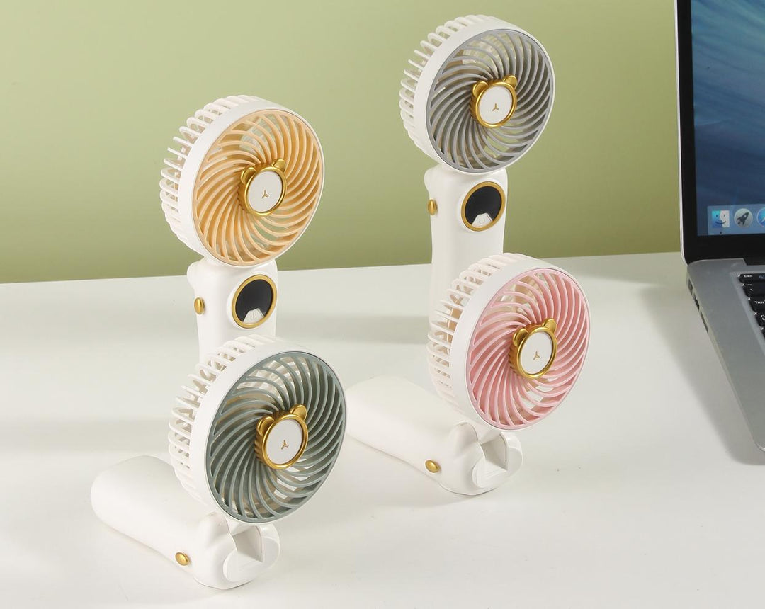 Unisex Portable Handheld Fan with Animal Designs Bowlift