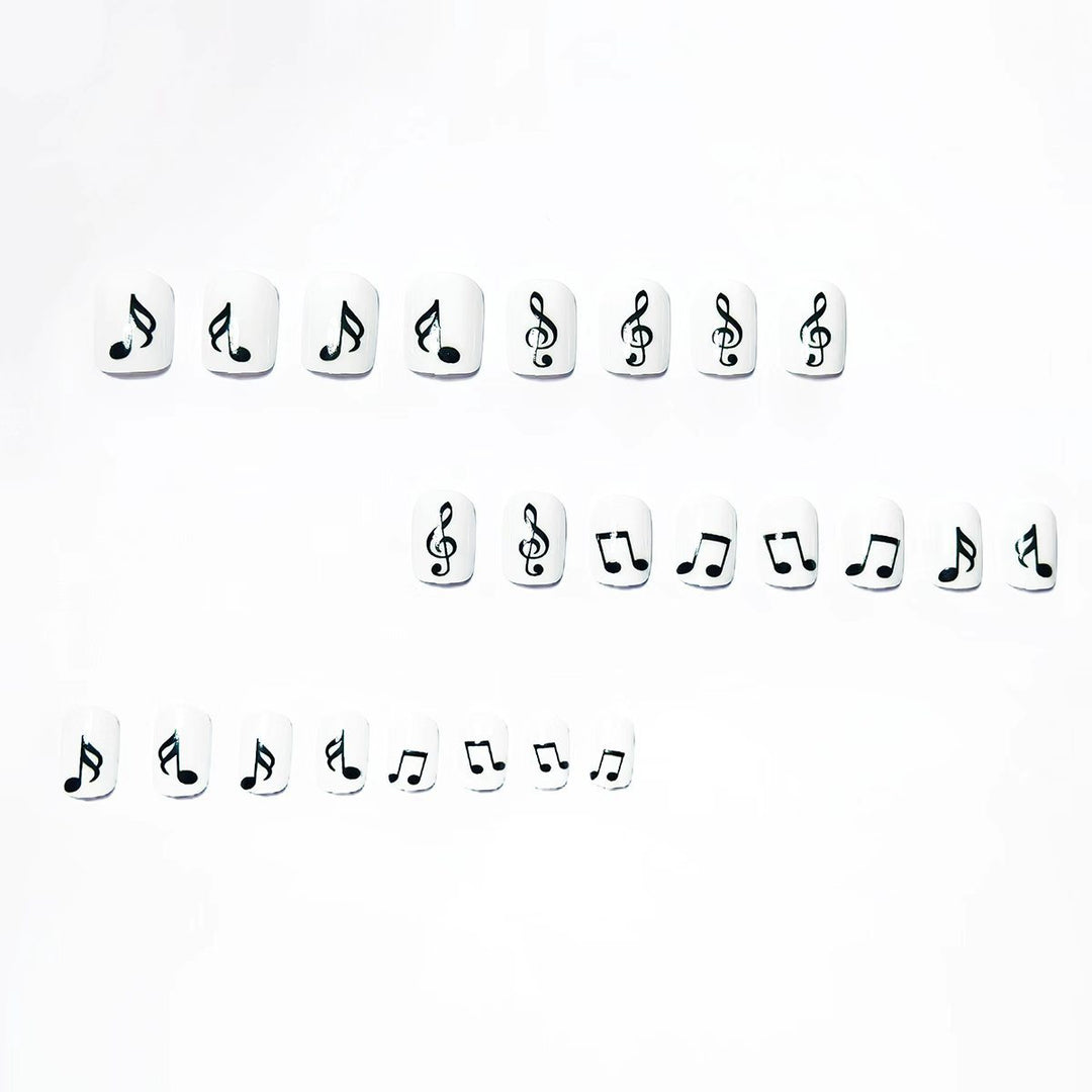 Artificial nails with music motif Bowlift