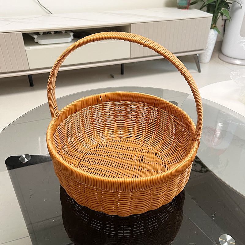 Handwoven Natural Decorative Basket Bowlift