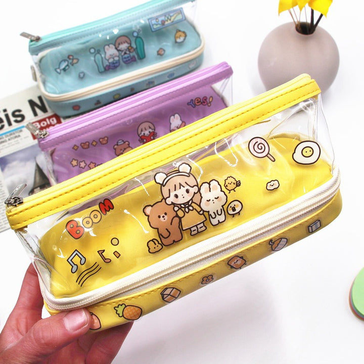 Fun Cartoon-Themed Zippered Pencil Case Bowlift