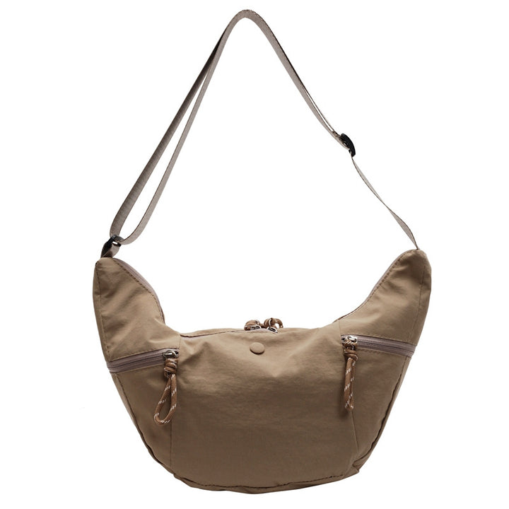 Practical shoulder bag with external zip pockets Bowlift